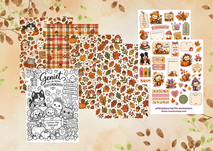 Slakkenpost Herfst 2026 – Creatief Herfstpakket met Stickers, Scrapbookpapier, Kaarten & Verrassingen