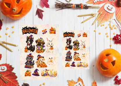 Halloween 2026 Karakters Stickervel – Decoratieve Halloween Stickers A5 & A6