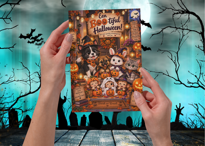 Halloween Wenskaart – Een Boo-tiful Halloween | Creatieve Aap – Gevouwen A6