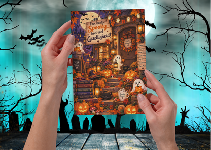 Halloween Wenskaart – Een Beetje Spooky, Heel Veel Gezelligheid | Gevouwen A6