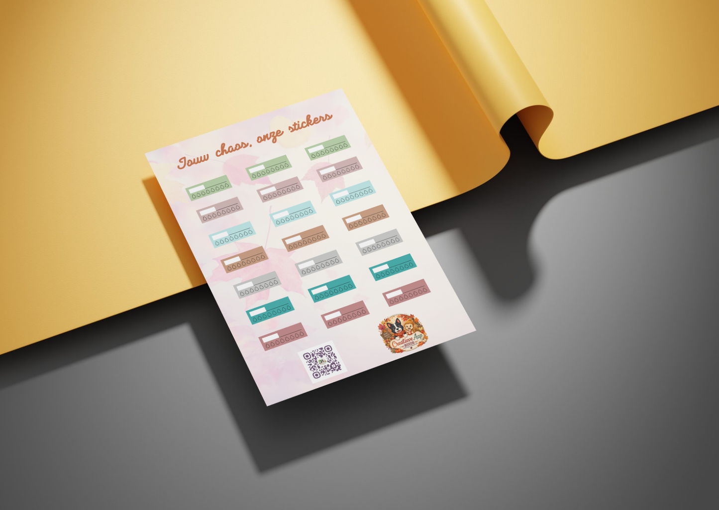 Herfst Checkbox Planner Vinyl Stickers | Checklist Stickers | A6 & A5 | Handmade | Creatieve Aap