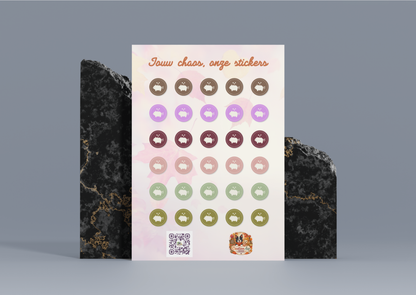 Herfst Spaarvarken Planner Vinyl Stickers | Budget Stickers | A6 & A5 | Handmade | Creatieve Aap