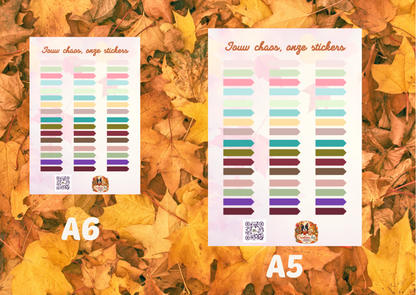 Herfst Tabs Planner Vinyl Stickers | Planner Tabs | A6 & A5 | Handmade | Creatieve Aa