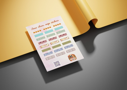 Herfst Washi Planner Vinyl Stickers | Washi Stickers | A6 & A5 | Handmade | Creatieve Aap