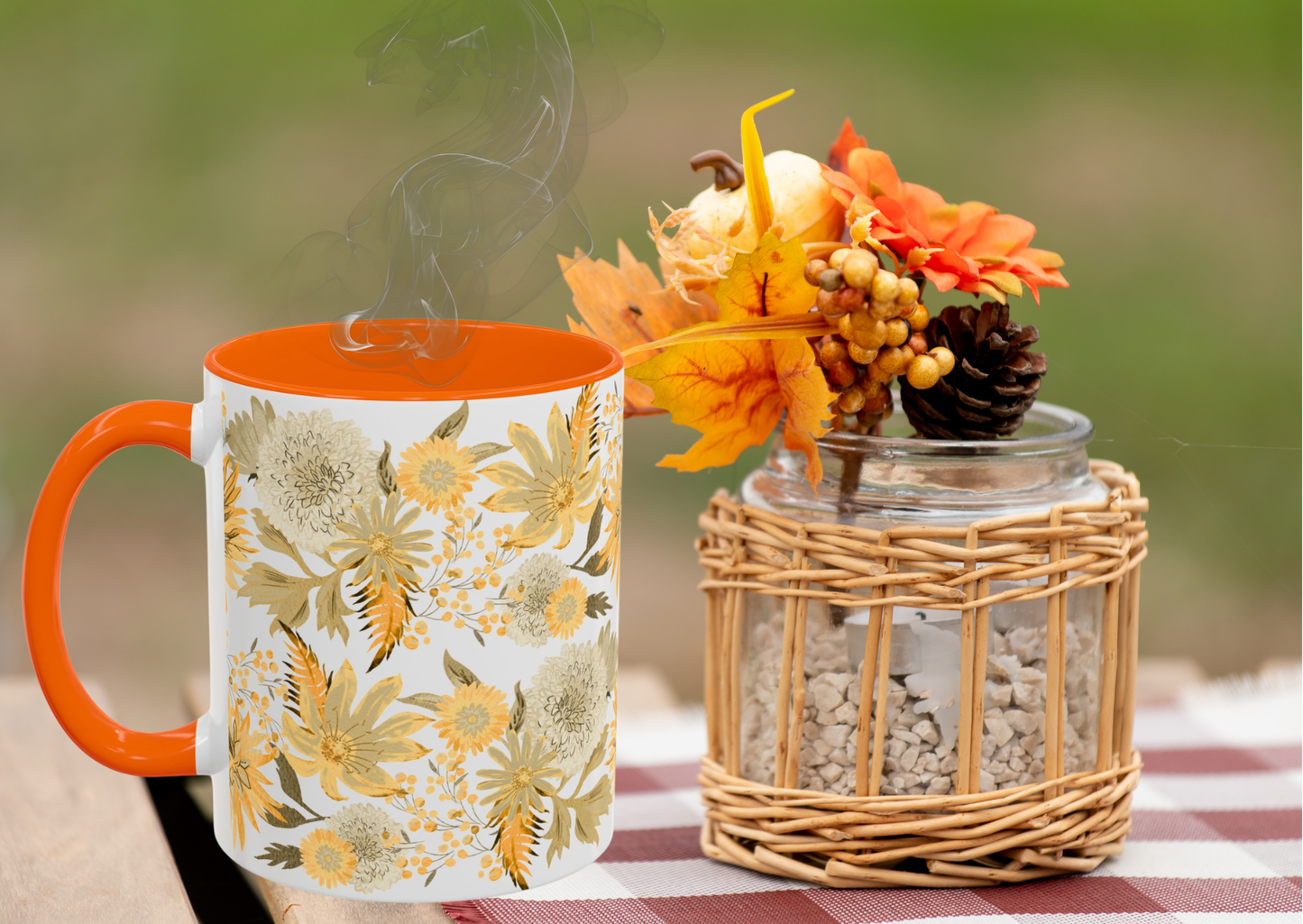 Herfst Fleurige Mok 330 ml | Keramische Koffie- en Theemok | Herfst Bloemen Design | Herfst Collectie 2026