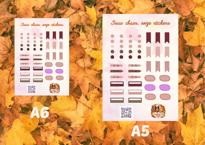Herfst Planning Accessoires Planner Vinyl Stickers | A6 & A5 | Handmade | Planner Stickers | Creatieve Aap