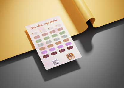 Herfst Zonsopgang & Zonsondergang Planner Vinyl Stickers | A6 & A5 | Handmade | Creatieve Aap