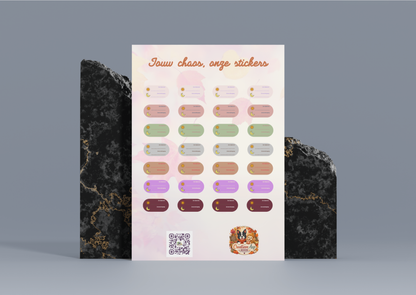 Herfst Zonsopgang & Zonsondergang Planner Vinyl Stickers | A6 & A5 | Handmade | Creatieve Aap