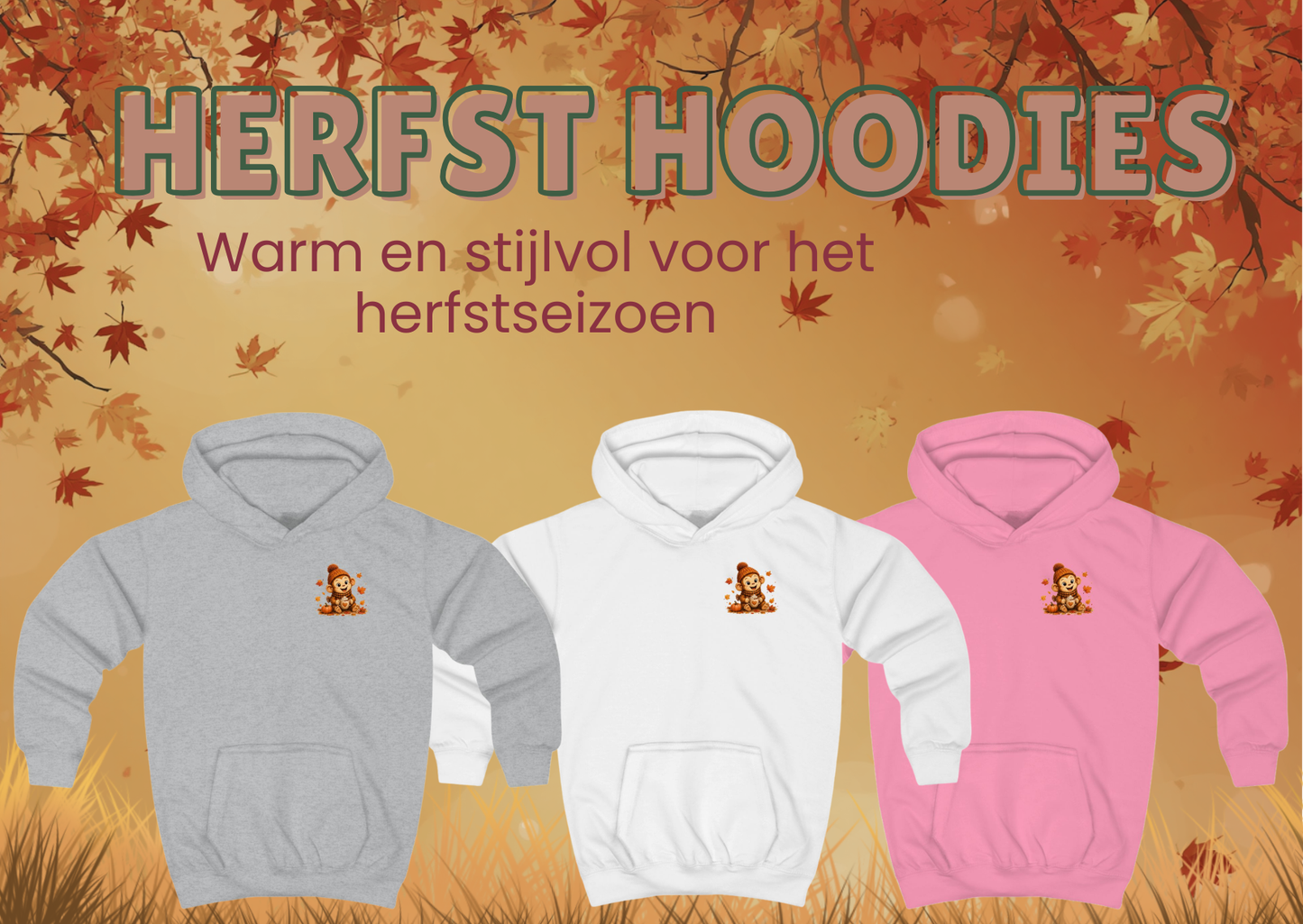 Creatieve Aapjes – Herfstspel Kinder Hoodie | Herfst 2026 | Creatieve Aap