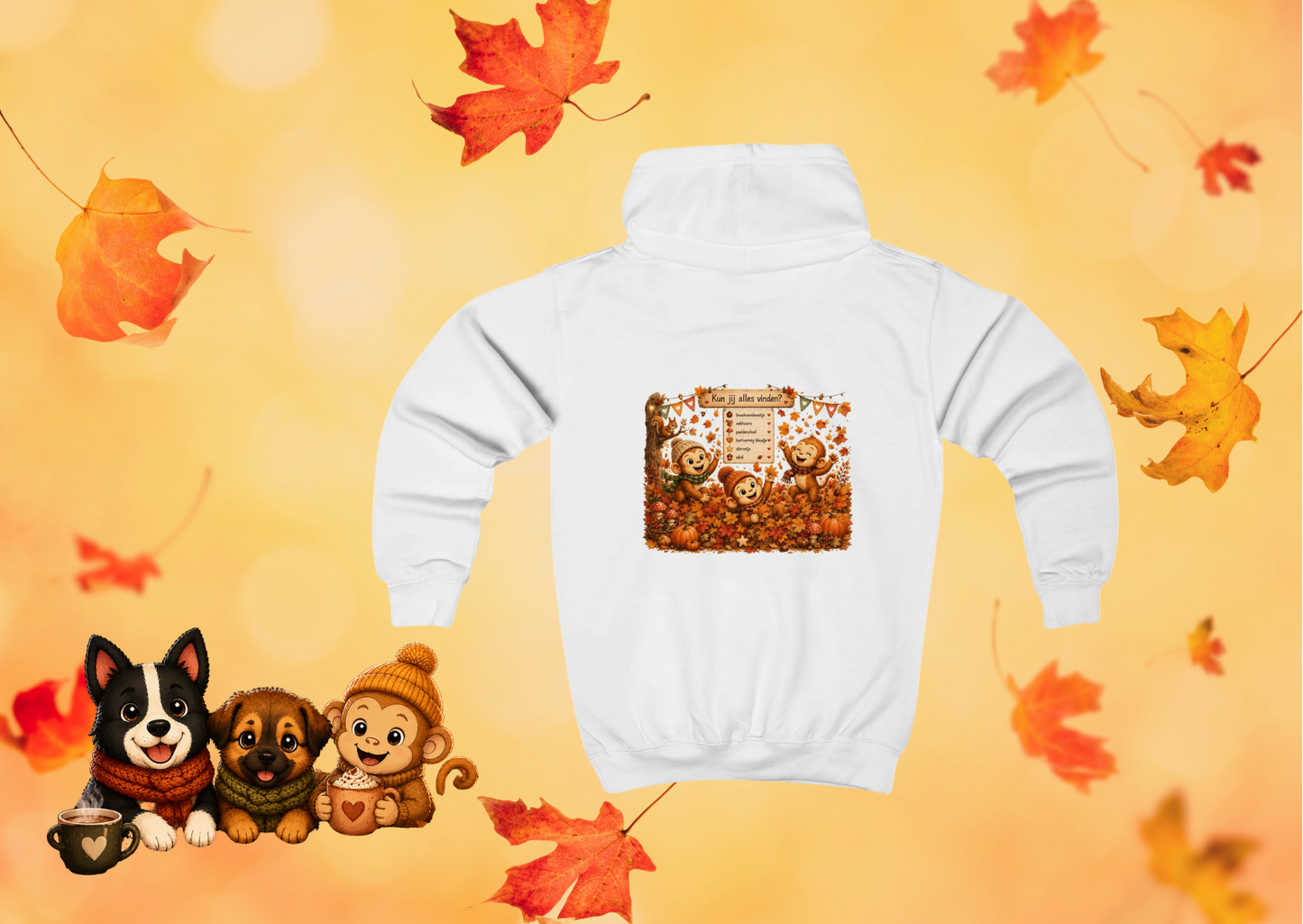 Creatieve Aapjes – Herfstspel Kinder Hoodie | Herfst 2026 | Creatieve Aap