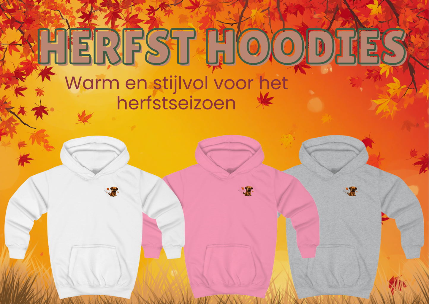 Novi Leaf Jumper Kinder Hoodie | Herfst 2026 | Creatieve Aap