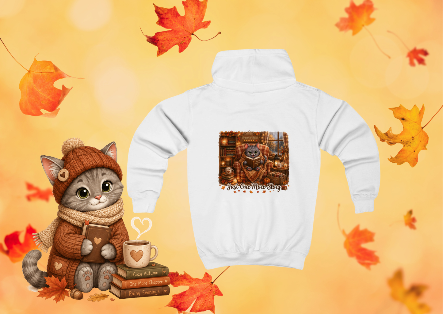 Shelby Just One More Page Kinder Hoodie | Herfst 2026 | Creatieve Aap