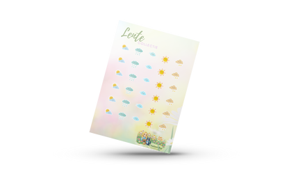 Weer Icoontjes Planner Stickers – Lente Collectie 2026 | Kawaii Weather Icons