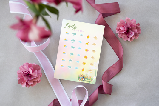 Weer Icoontjes Planner Stickers – Lente Collectie 2026 | Kawaii Weather Icons