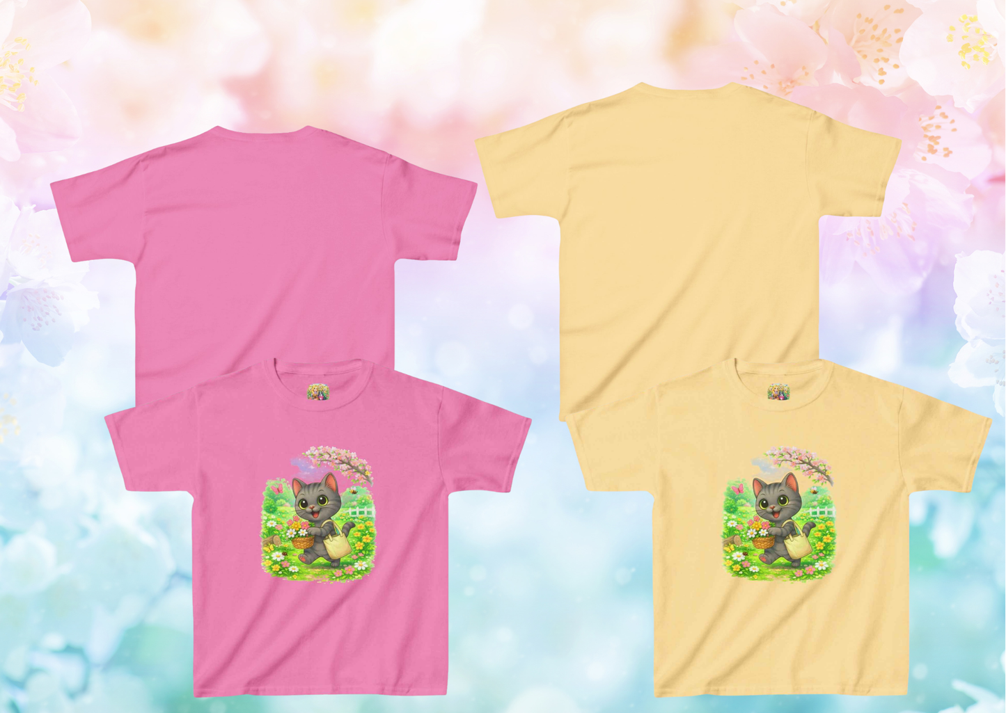 Shelby Lente Kinder T-shirt – Creatieve Aap – Yellow Haze & Azalea