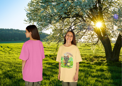 Shelby Lente Kinder T-shirt – Creatieve Aap – Yellow Haze & Azalea