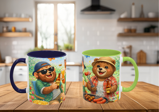 Lente Feest Beker – Broederliefde | Keramiek 330 ml – Light Green & Navy