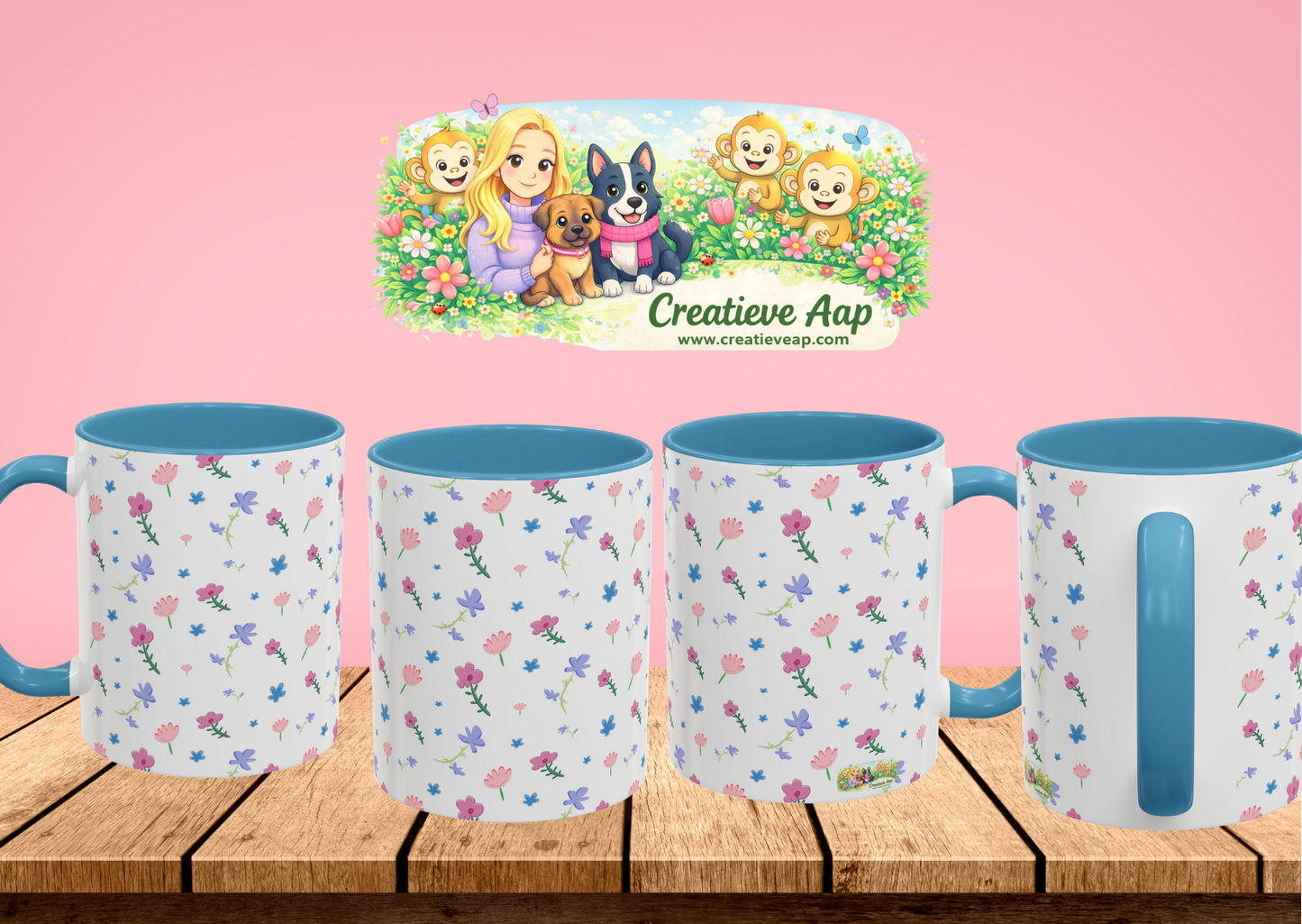 Fleurige Bloemen Mok – Lente Design | Keramische Beker 330 ml