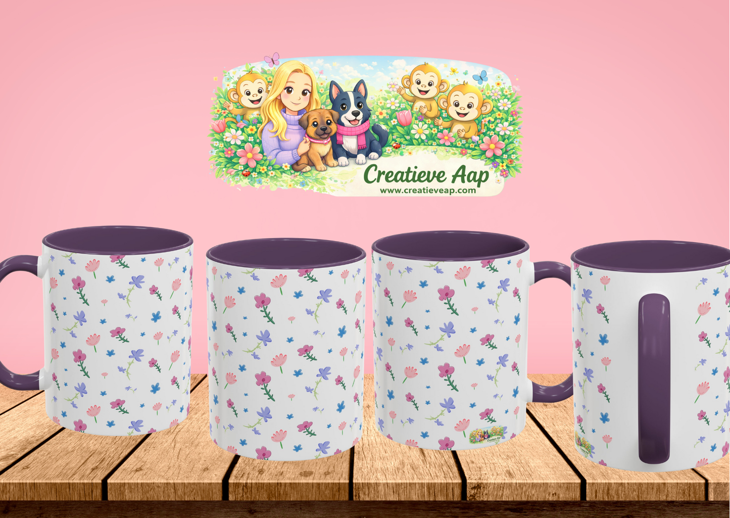 Fleurige Bloemen Mok – Lente Design | Keramische Beker 330 ml