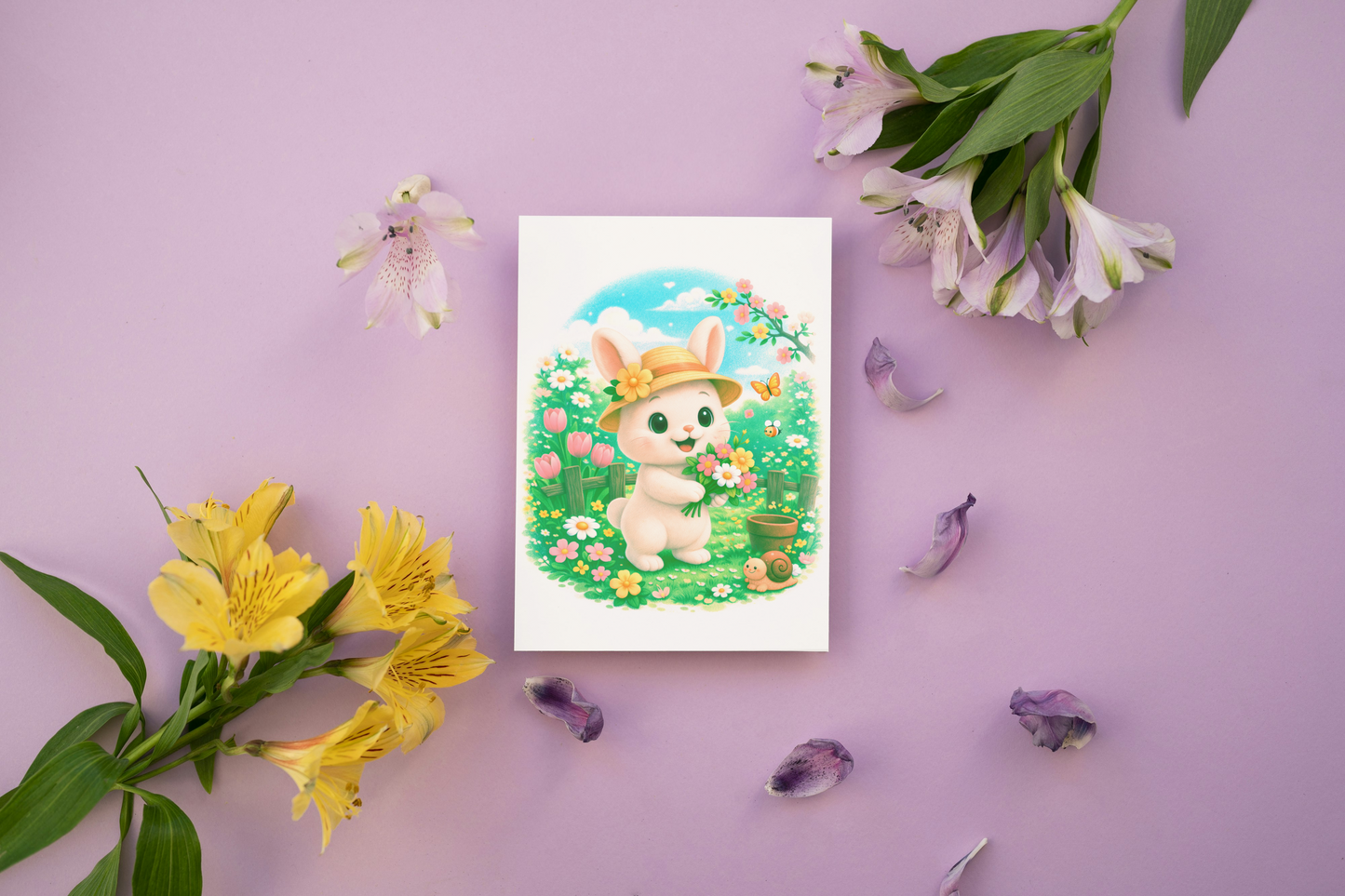 Maggie Lente Wenskaart – Bloemen & Voorjaarsgeluk | Lente 2026