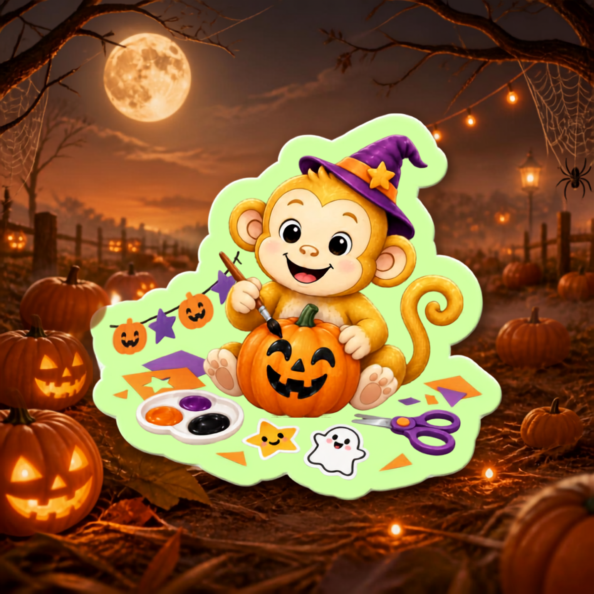 Halloween stickers 2026 – losse stickers van ca. 8 cm of set van 7
