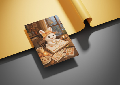Maggie Cozy Planning Herfst Wenskaart A6 | Met of Zonder Envelop | Creatieve Aap Herfstcollectie 2026