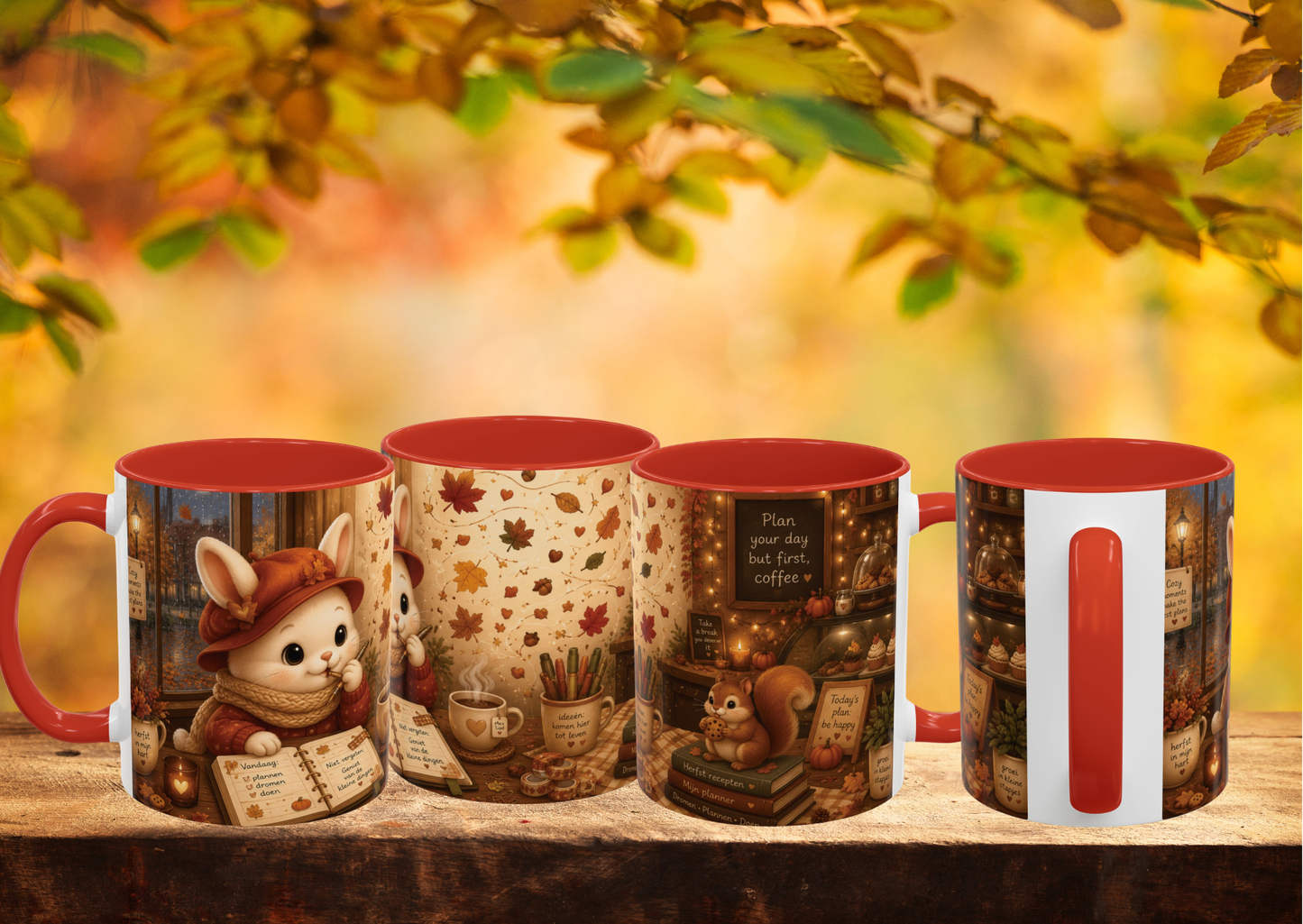 Maggie Cozy Café Herfst Mok 330 ml | Keramische Koffie- en Theemok | Creatieve Aap Herfst Collectie 2026