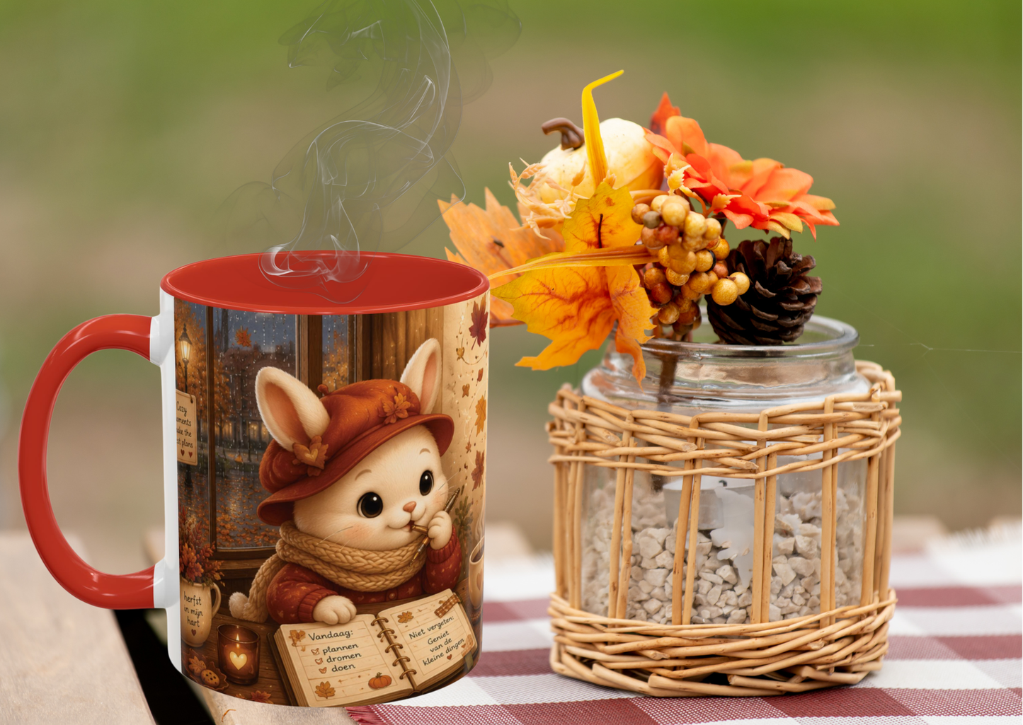 Maggie Cozy Café Herfst Mok 330 ml | Keramische Koffie- en Theemok | Creatieve Aap Herfst Collectie 2026