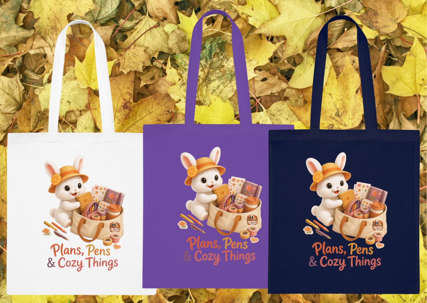 Maggie – Plans, Pens & Cozy Things Totebag | 100% Katoen | Herfstcollectie 2026