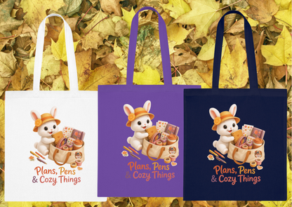 Maggie – Plans, Pens & Cozy Things Totebag | 100% Katoen | Herfstcollectie 2026