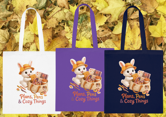 Maggie – Plans, Pens & Cozy Things Totebag | 100% Katoen | Herfstcollectie 2026