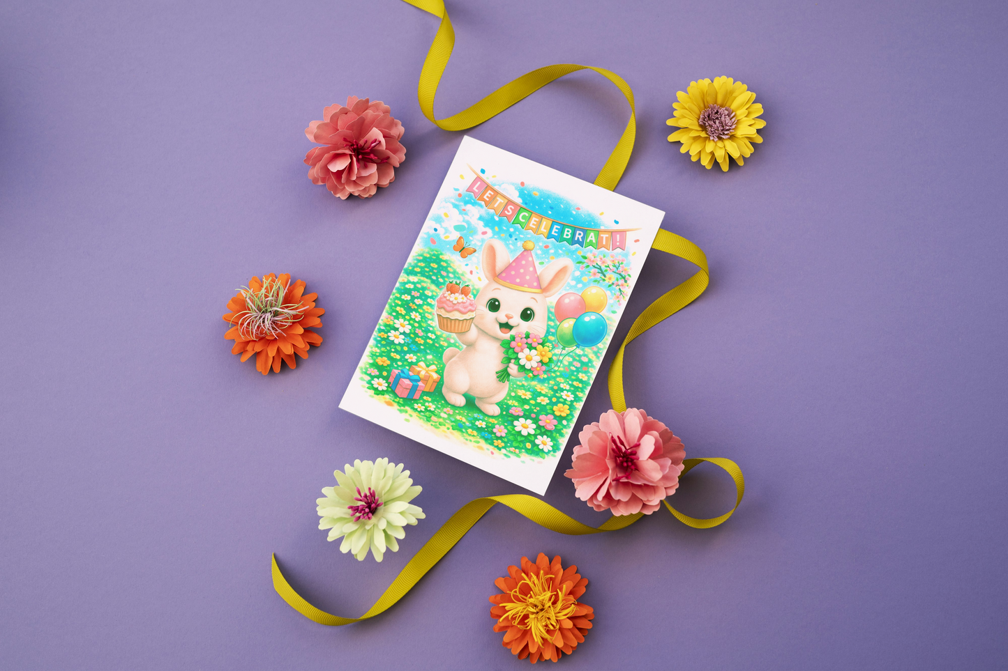 Maggie Verjaardagskaart – Lente 2026 | Let’s Celebrate