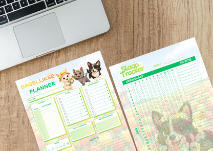 Mei Planner Set 2026 PDF Download – Dagelijkse Planner, Maandkalender & Slaap Tracker | Creatieve Aap