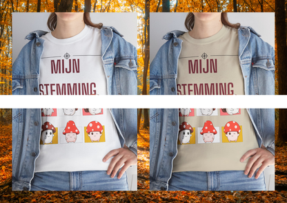 Mijn Stemming Herfst T-Shirt – Unisex Funny Paddenstoel Shirt | Enkelzijdig Bedrukt | Gildan 5000