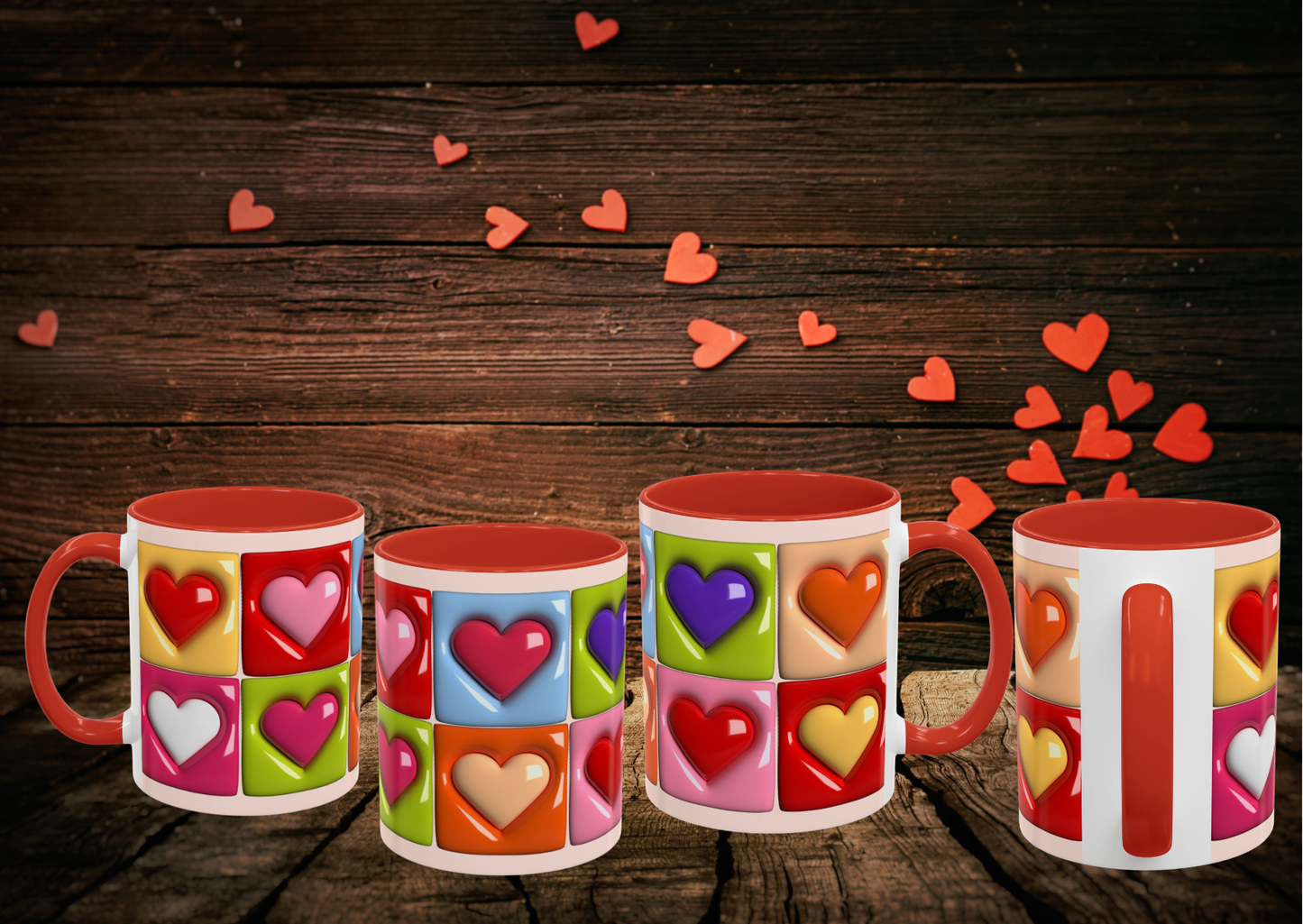 🥰 Mok “Colourful Hearts” – Valentijnseditie