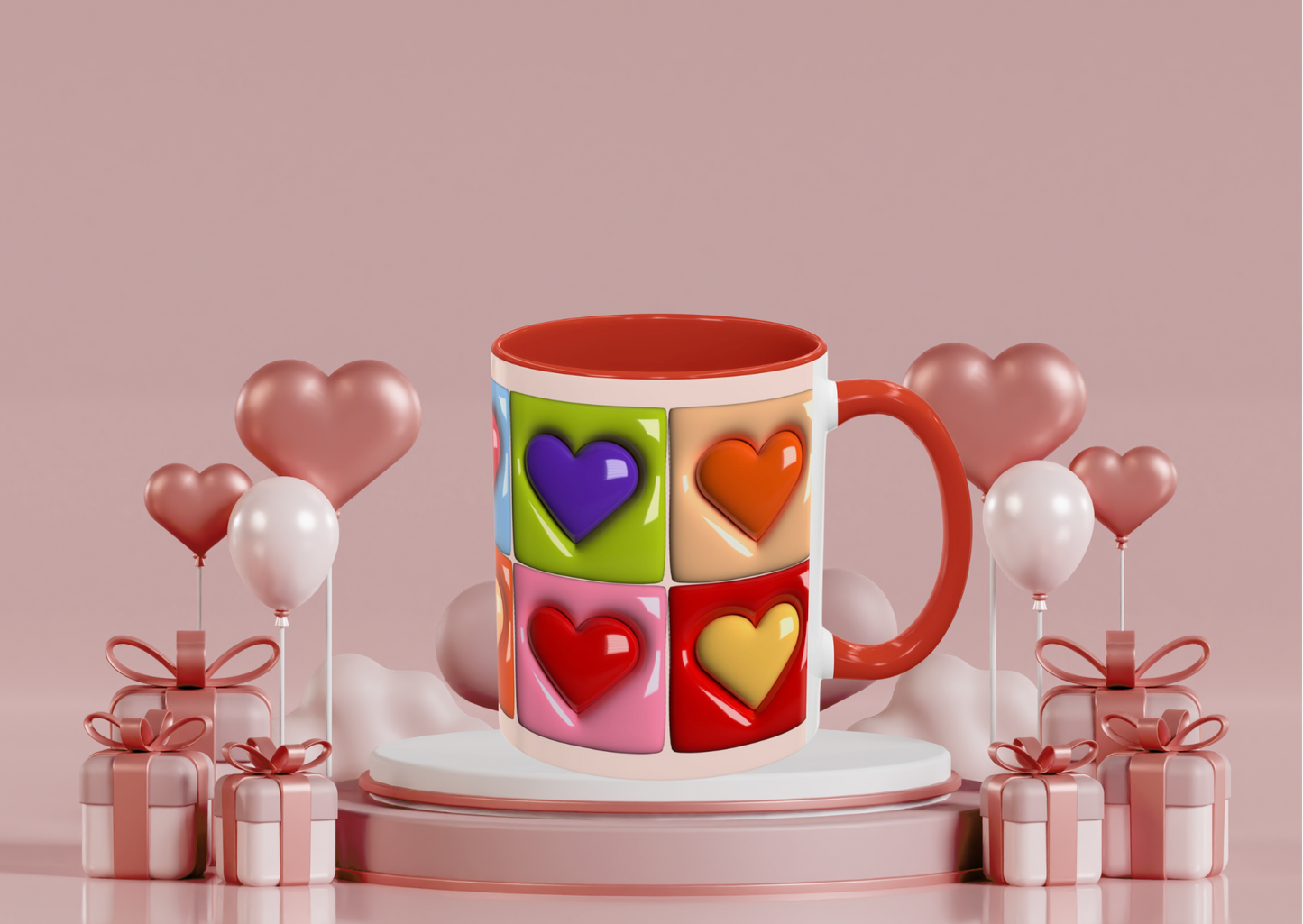 🥰 Mok “Colourful Hearts” – Valentijnseditie