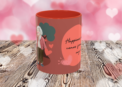 Keramiek Valentijn Mok 2026 – Happiness Comes From Love | Creatieve Aap