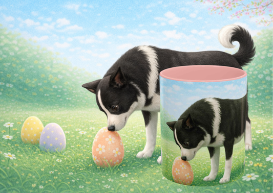 Nikita Paasmok 2026 – Lente Licht & Paas Geluk | Creatieve Aap Collectie | 11oz (0,33L) Keramiek