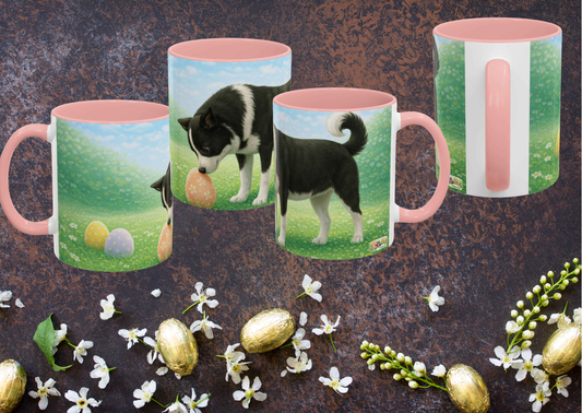 Nikita Paasmok 2026 – Lente Licht & Paas Geluk | Creatieve Aap Collectie | 11oz (0,33L) Keramiek