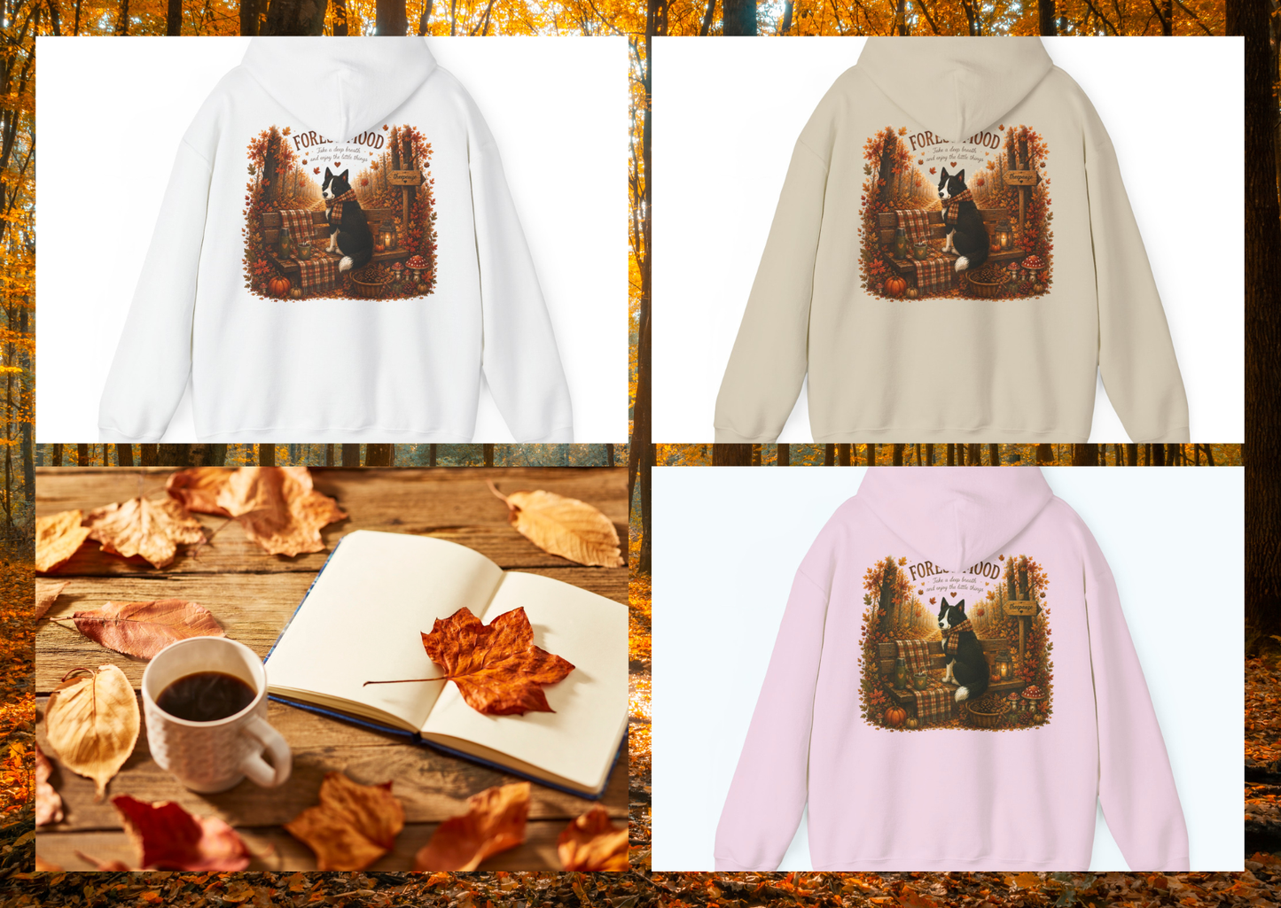 Nikita Forest Mood Hoodie – Unisex Herfst Hoodie | Laika Yakut Design | Gildan 18500