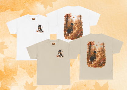 Nikita Forest Mood Herfst T-Shirt – Unisex Dubbelzijdig Bedrukt | Herfst Wandeling Shirt | Gildan 5000