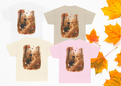 Nikita Forest Mood Herfst T-Shirt – Unisex Dubbelzijdig Bedrukt | Herfst Wandeling Shirt | Gildan 5000