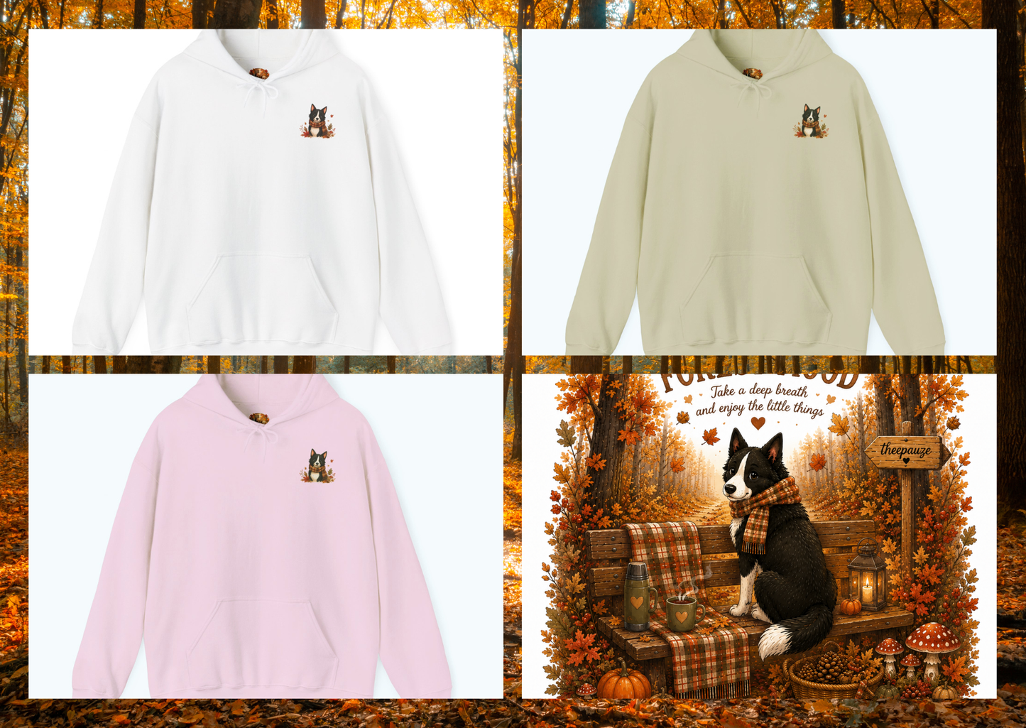 Nikita Forest Mood Hoodie – Unisex Herfst Hoodie | Laika Yakut Design | Gildan 18500