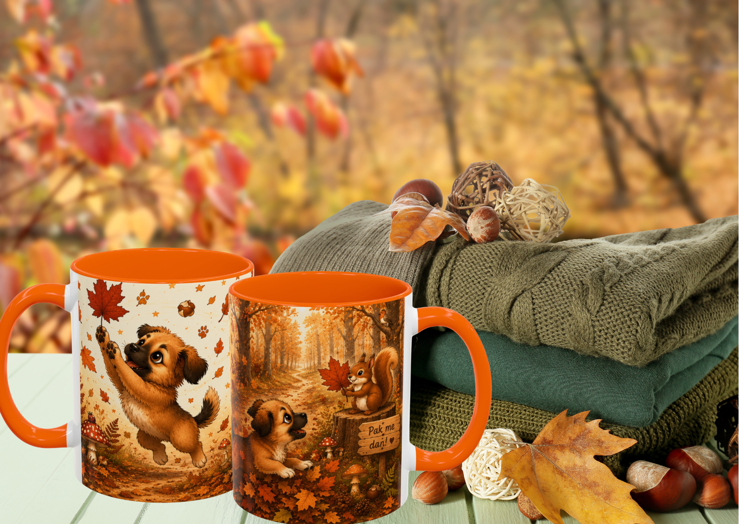 Novi Herfst Avontuur Mok 330 ml | Keramische Koffie- en Theemok | Creatieve Aap Herfst Collectie 2026
