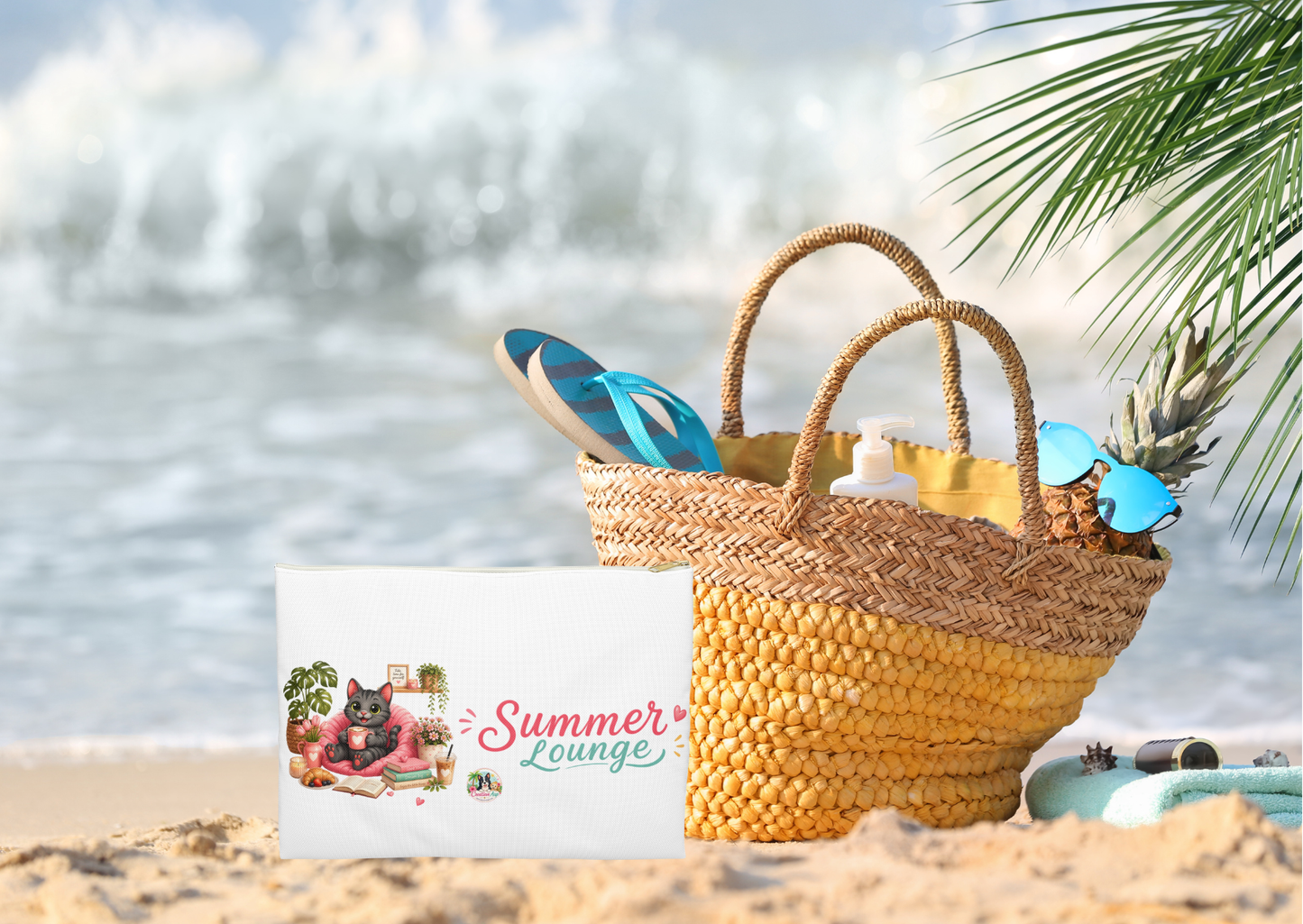 Summer Lounge Shelby Opberg Etui – Zomer Make-up Tas & Reis Organizer