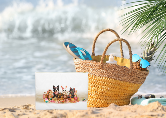 Zomer Mood Opberg Etui – Zomer Make-up Tas met Creatieve Aap Karakters