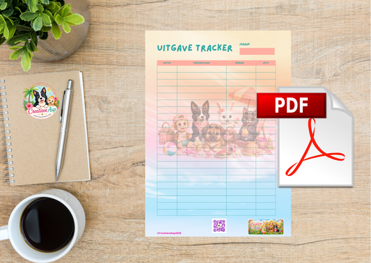Uitgave Tracker PDF Download | Budget Planner Printable | Financieel Overzicht | Creatieve Aap
