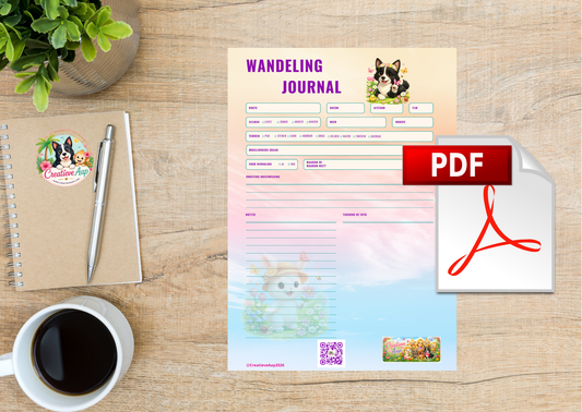 Wandeling Journal PDF Download | Wandel Planner Printable | Route Tracker | Creatieve Aap