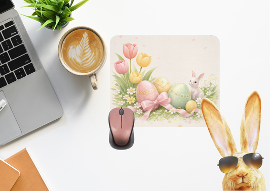 Paas Muismat – Lente & Paaseieren Design | Creatieve Aap | Neopreen | 23,2 x 19,4 cm