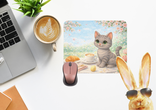 Shelby Paas Muismat – Vrolijk Pasen | Eigen Creatieve Aap Design | Neopreen | 23,2 x 19,4 cm